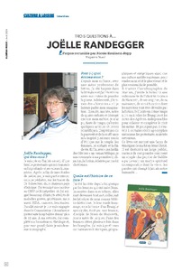 Trois questions à... Joëlle Randegger