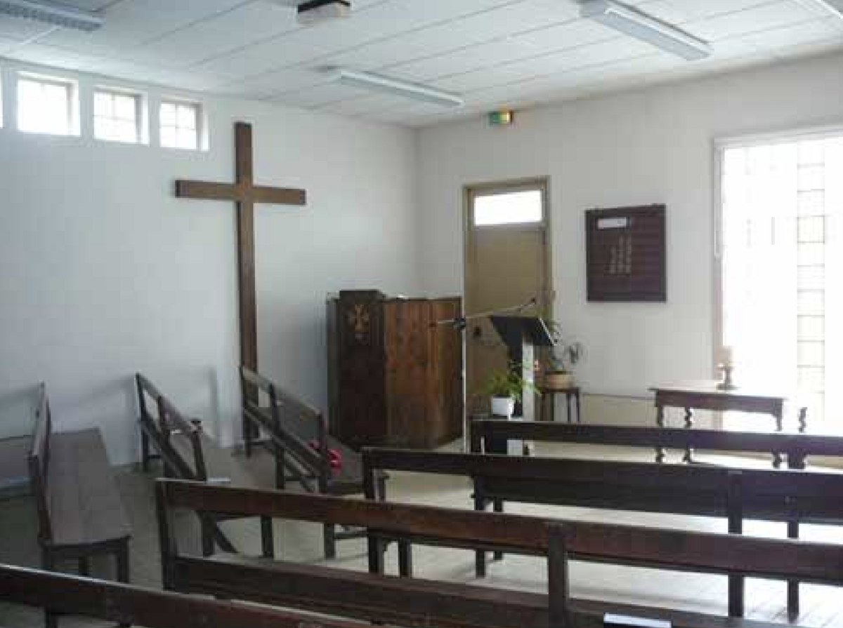 Photo de l'intérieur du temple de Maubeuge aujourd'hui