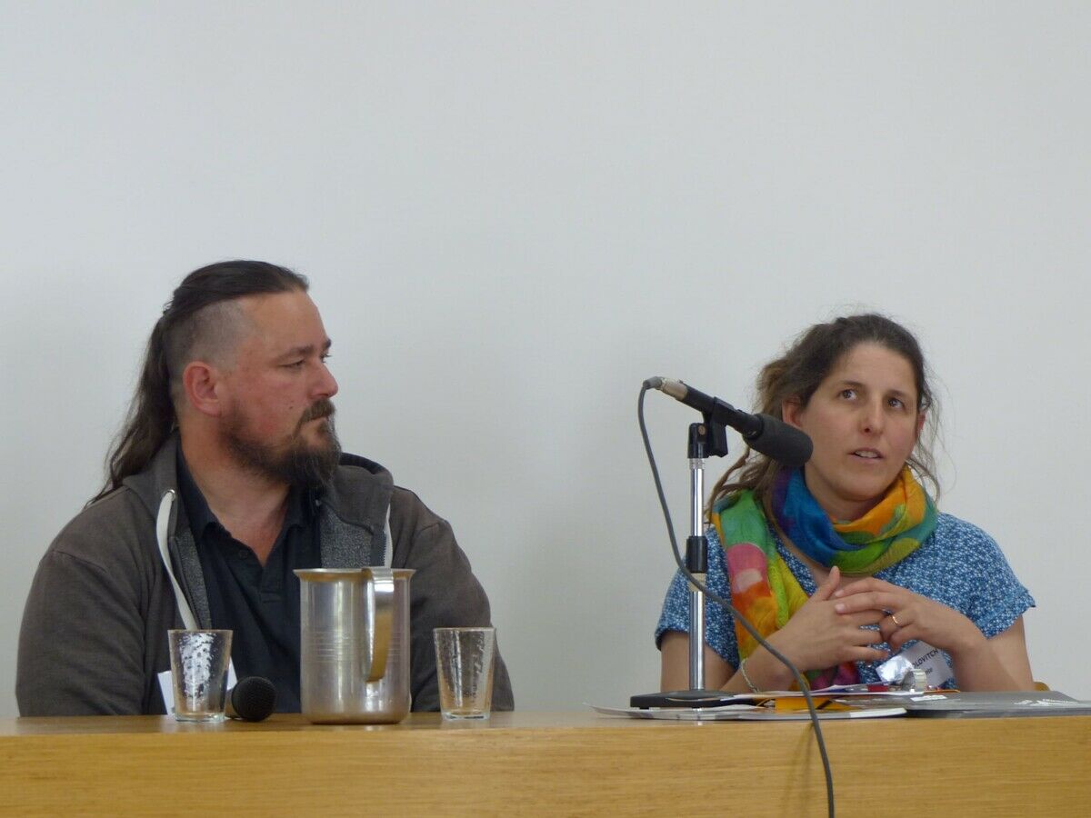 Alexandre et Marie lors d'une intervention au festival Terre d'espérance