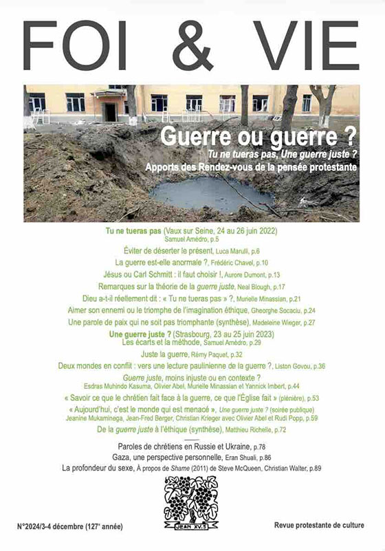 Foi & Vie, revue de culture protestante