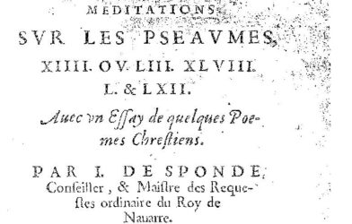 Jean de Sponde, basque, érudit et circonspect