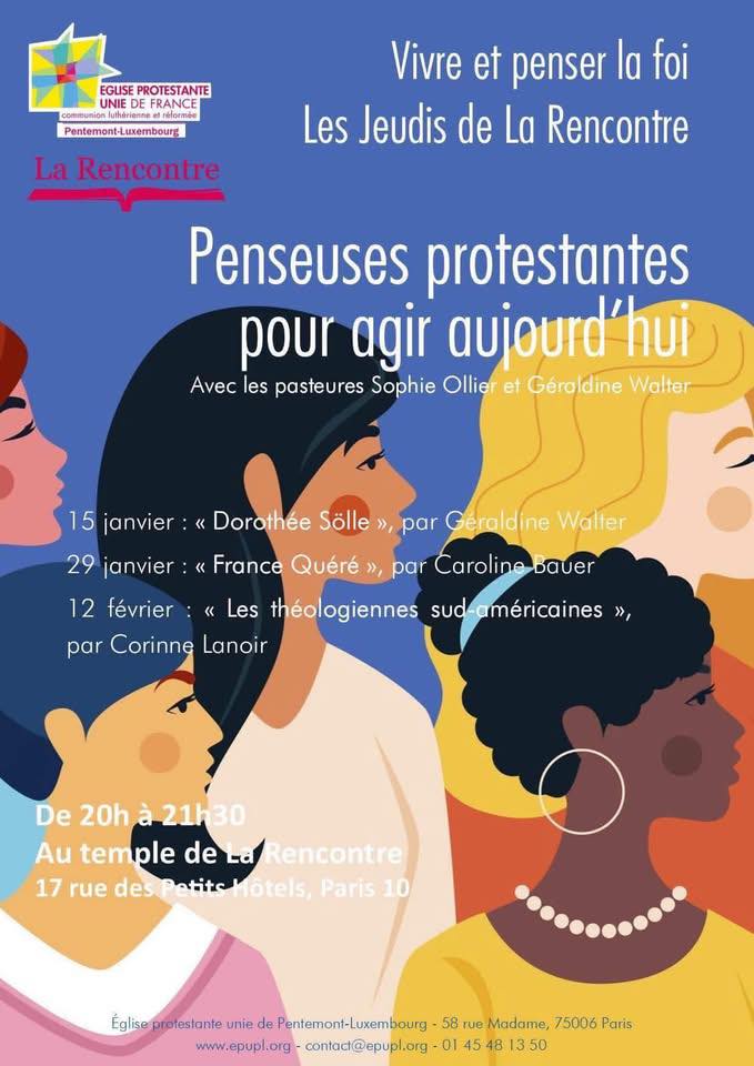 Les jeudis de La Rencontre : Penseuses protestantes pour agir aujourd’hui